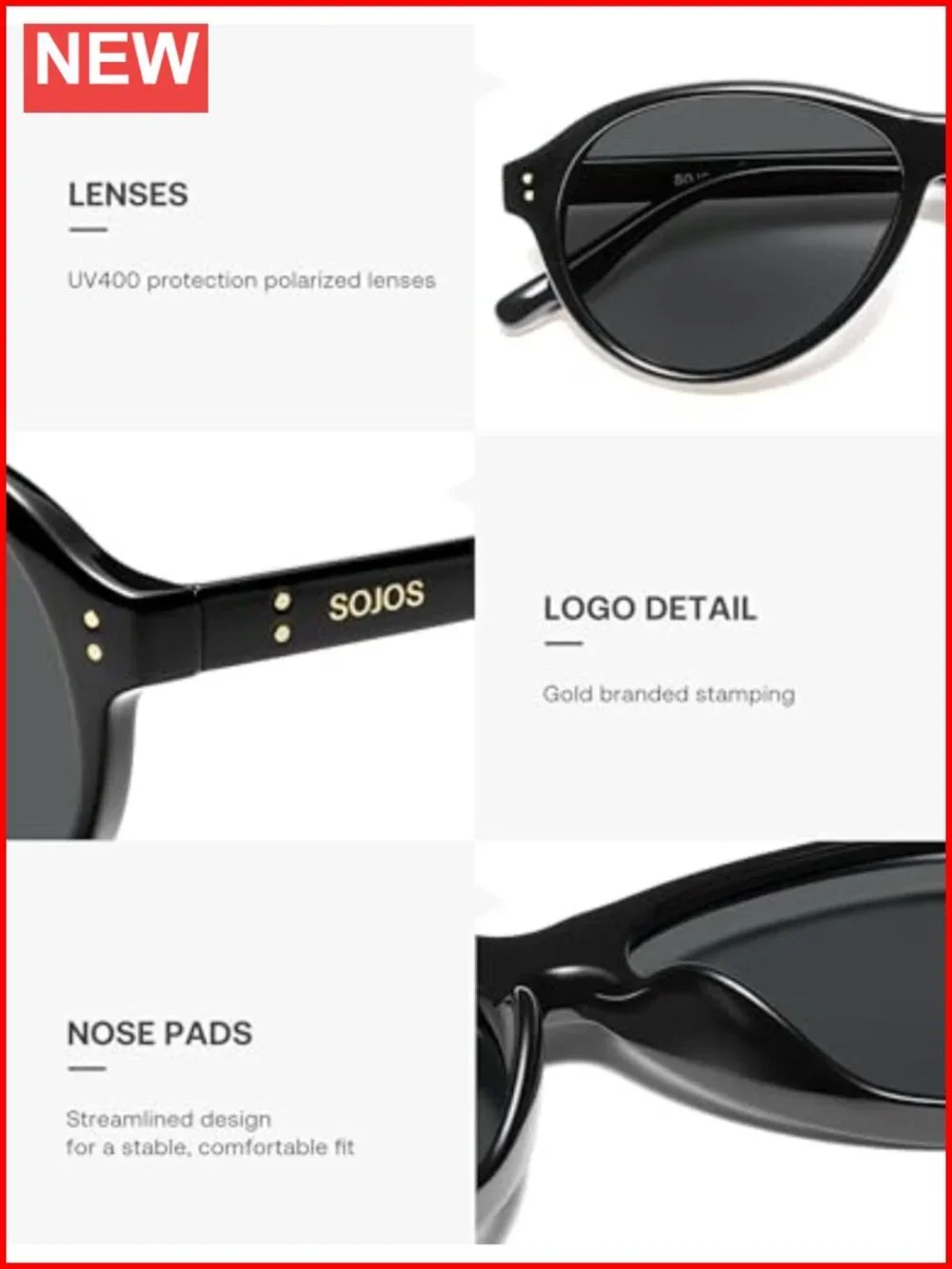 Retro Aviator Polarized Sunglasses UV Protection Classic